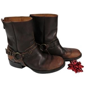 Men's Frye Leather Riley Harness Boots Size 8